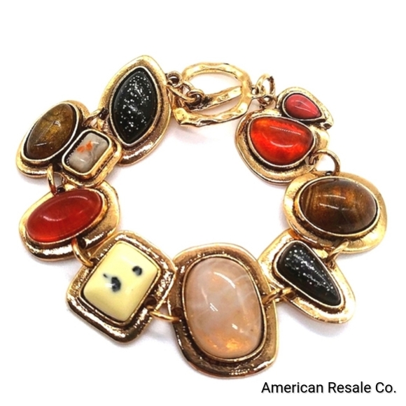 Botique Jewelry - Vintage Style Gold Stone Boho Bracelet